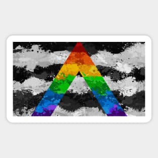 Abstract Paint Splatter LGBT Ally Pride Flag Pattern Magnet